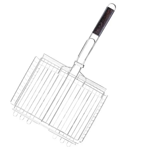 Грати глибокі для гриля та барбекю Grill з нержавіючої сталі 32х25 см (HP459) - фото 2