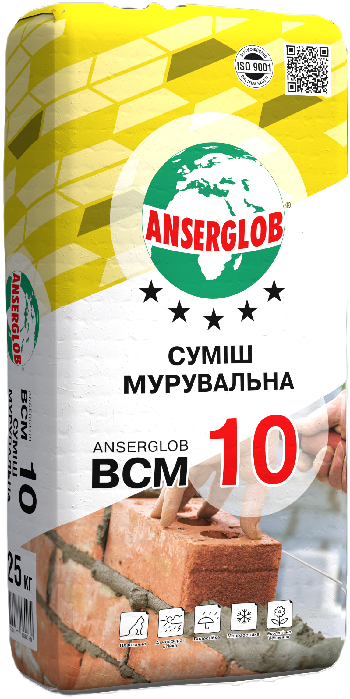 Смесь для кладки ANSERGLOB BCМ 10 25 кг (16156)