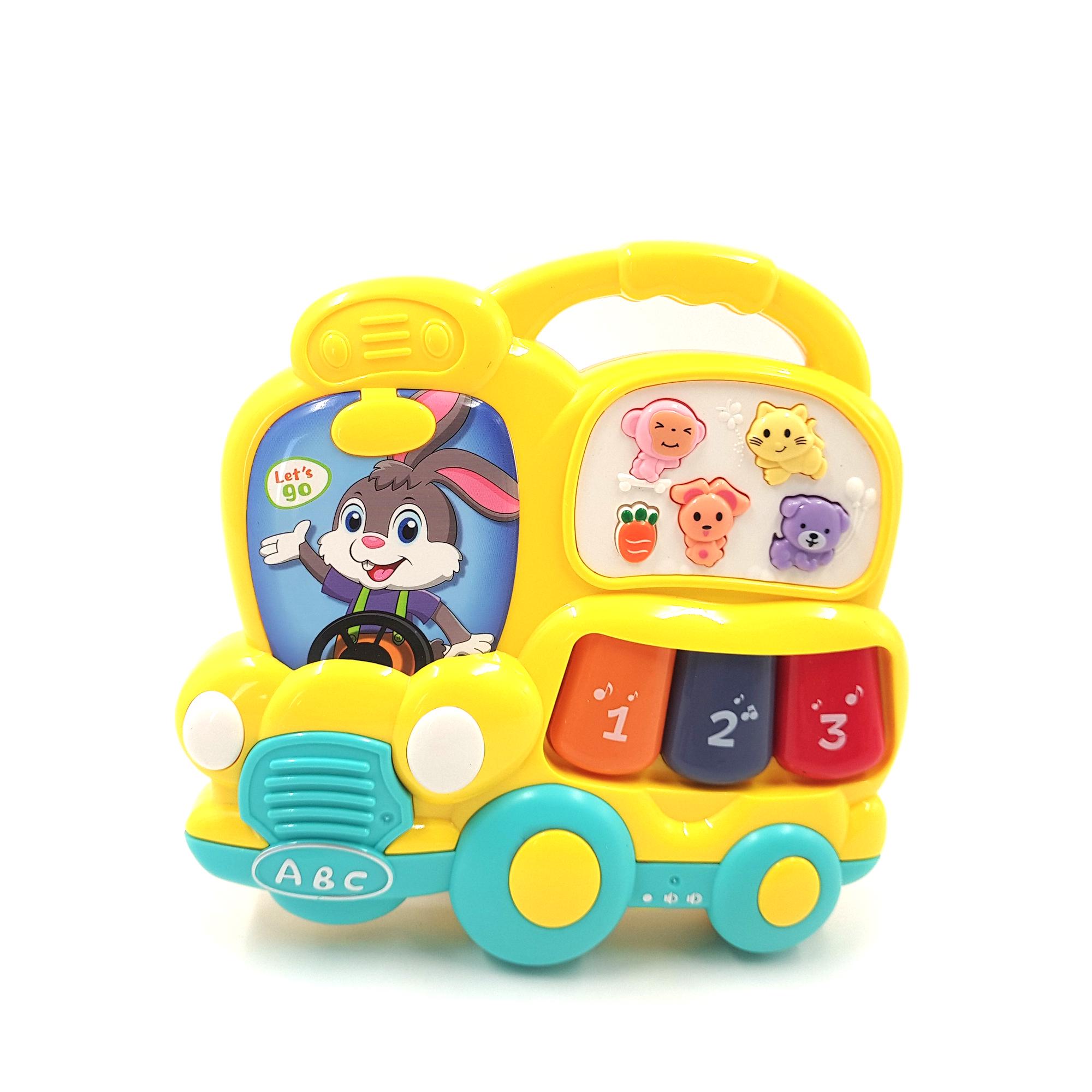 Іграшка розвиваюча музична TK Group Піаніно Паровозік з українською озвучкою Жовтий (116328j)