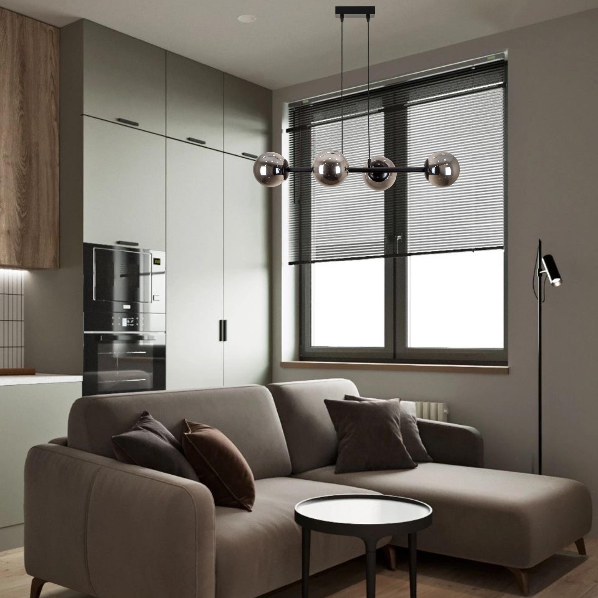 Люстра підвісна сучасна Modern Luxe (52-9909-4 BK+BK) - фото 3 Люстра підвісна сучасна Modern Luxe (52-9909-4 BK+BK) - фото 3