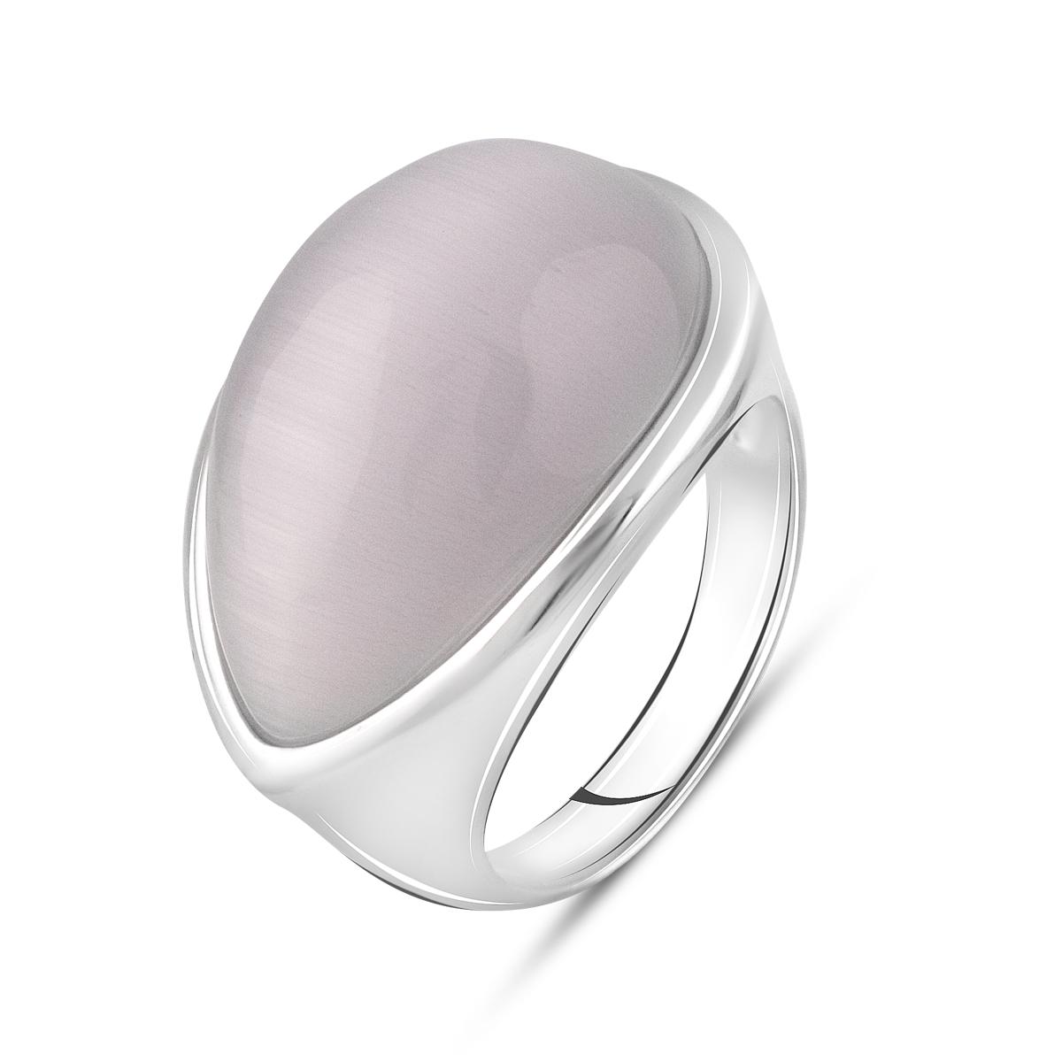 Кольцо серебряное с кошачьим глазом 17,925 ct 8,57 г р. 17,5 (2052609)