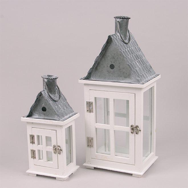 Комплект ліхтарів дерев'яних Flora Будиночки 2 шт. (39817)