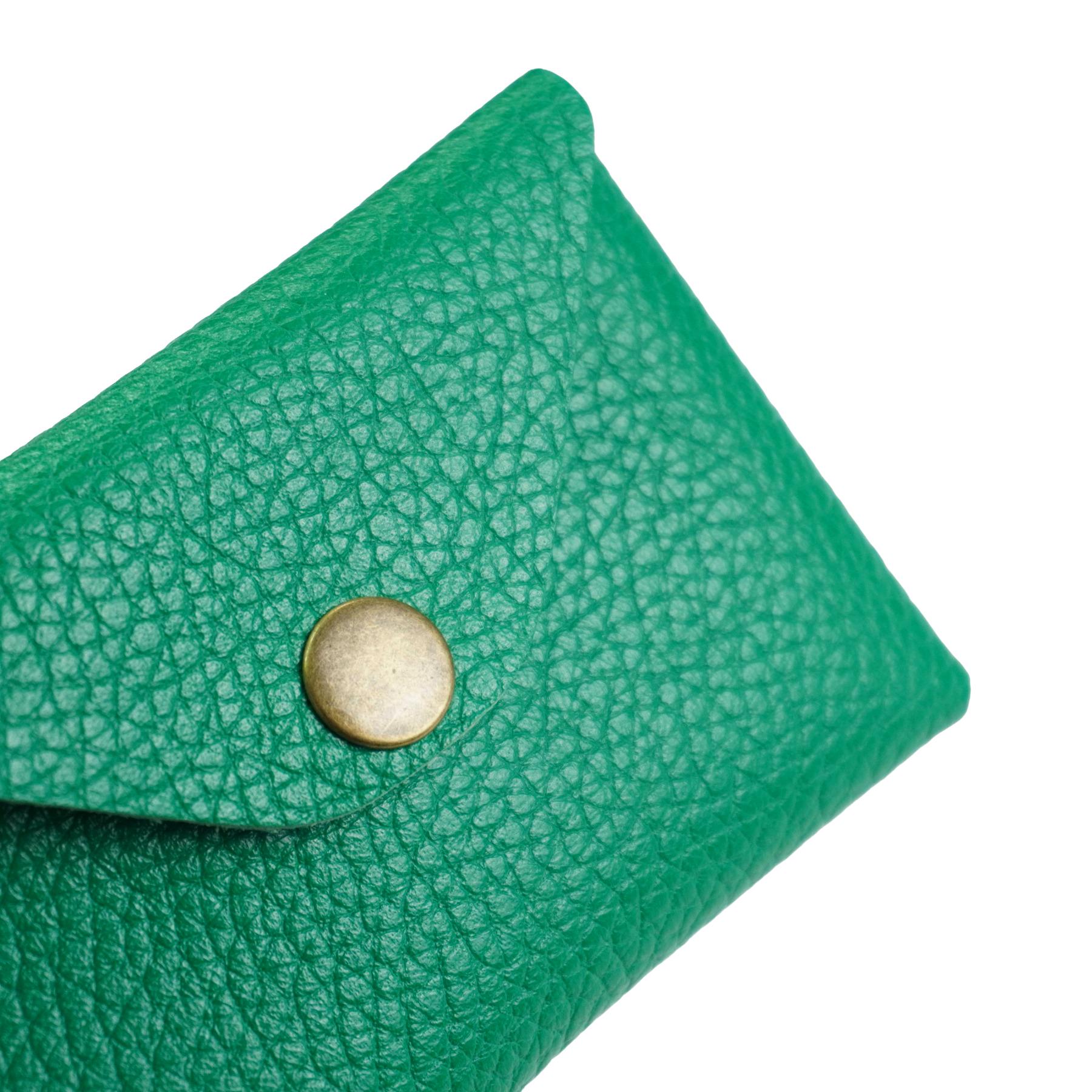 Кошелек кожаный Флотар Mini-01 Зеленый - фото 5
