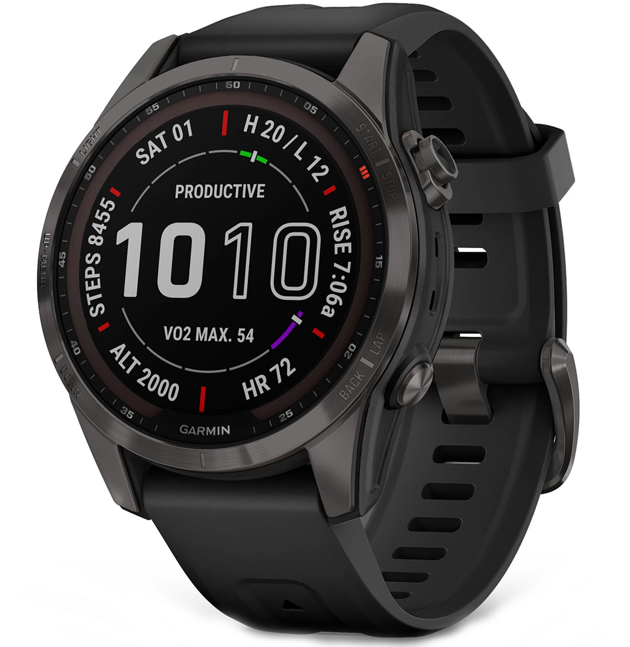 Смарт-годинник Garmin Fenix 7S Sapphire Solar Carbon G. DLC Titanium w. Black Band (010-02539-24/25) Смарт-годинник Garmin Fenix 7S Sapphire Solar Carbon G. DLC Titanium w. Black Band (010-02539-24/25)