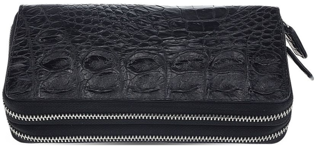 Кошелек-клатч Crocodile leather 18023 натуральная кожа Черный