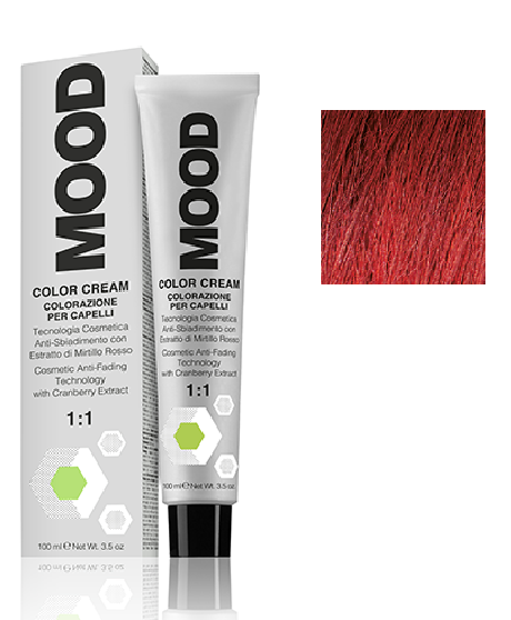Крем-фарба для волосся Мood Сolor з аміаком 100 мл 6/50 Темний екстра-червоний блондин