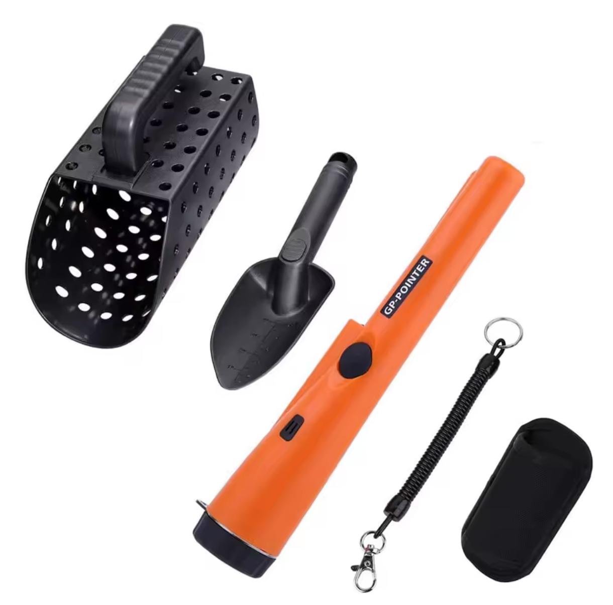 Пинпоинтер металлодетектор грунтовой GP Pointer с ситом и совком для копания Оранжевый