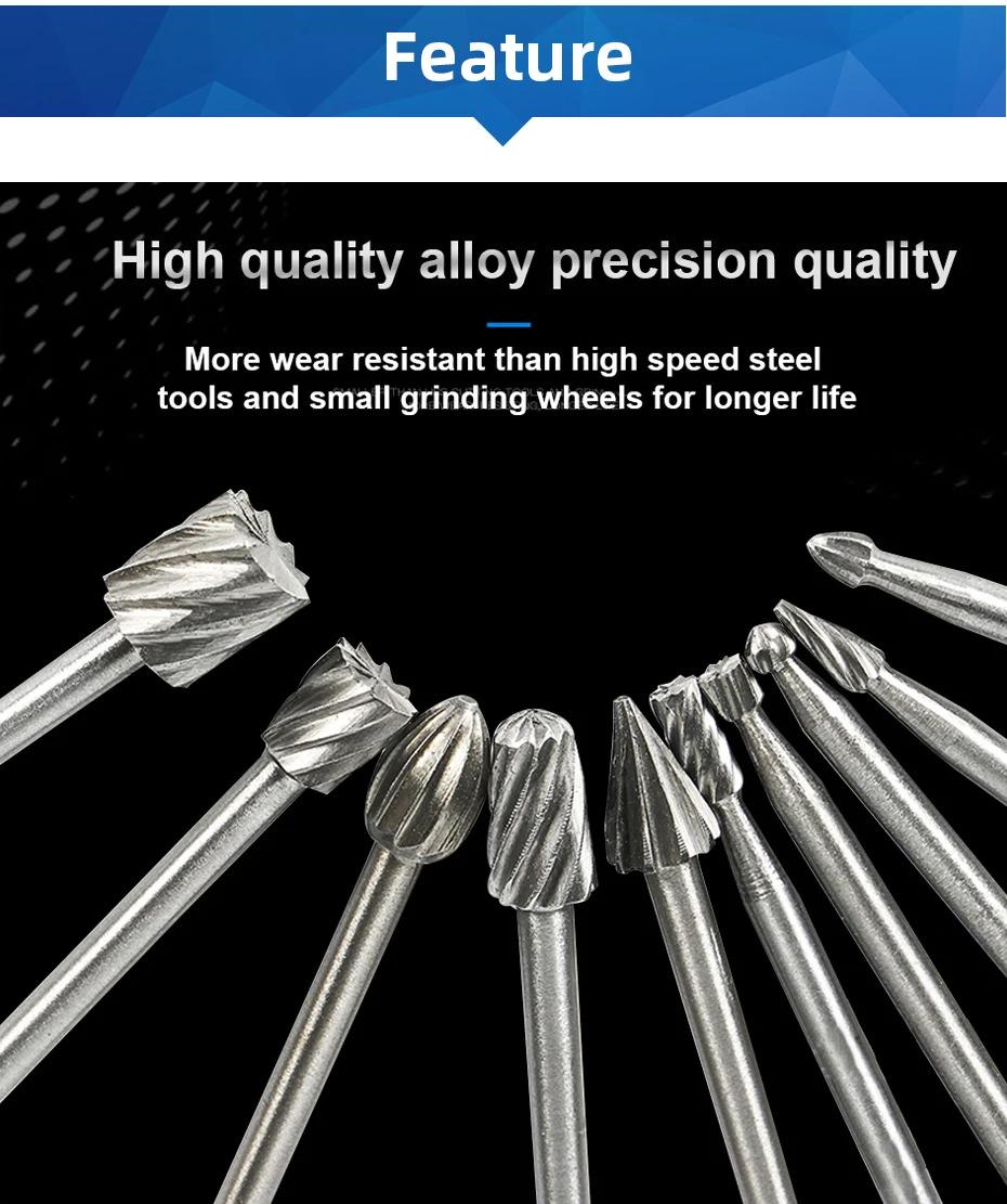 Набор универсальных HSS фрез для фрезерных станков 10 шт. (457476) - фото 7