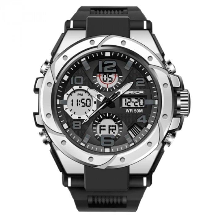 Годинник наручний чоловічий Sanda Rapid Black (4421)