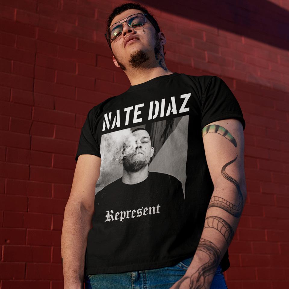 Футболка унисекс Nate Diaz Smokes Represent S Черный (0000009266)