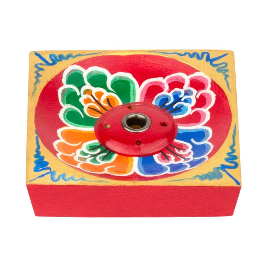 Подставка для благовоний Цветок Лотоса дерево ручная работа 5,8х5,8х1,3 см (27948)