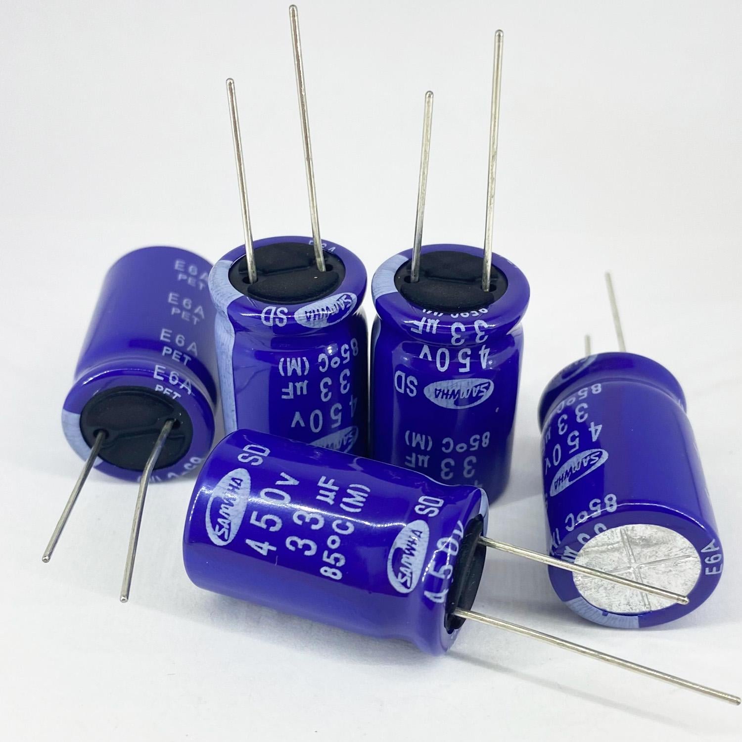 Электролитические конденсаторы Samwha 33 мкф 450V 16x25 мм 85 °C (5270)