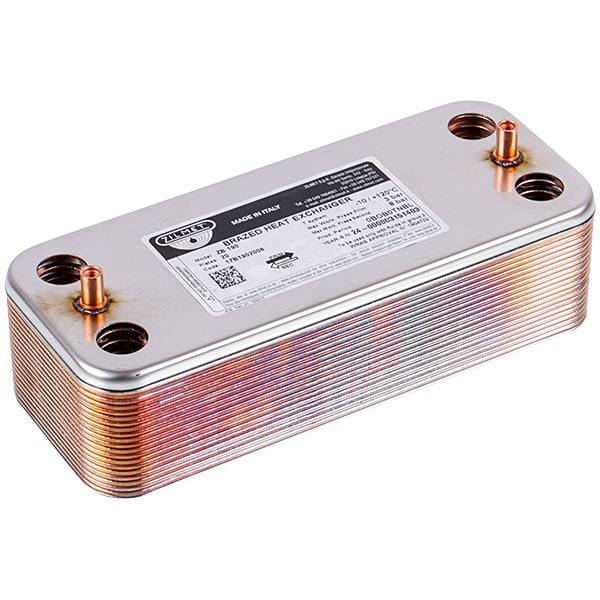 Теплообменник пластинчатый ГВС Zilmet 20 пл. для конденсационного котла Viessmann Vitodens 100 WB1B/WB1C 35 кВт 7828746 (00000063695)