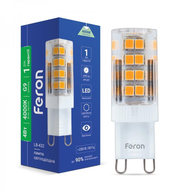 Світлодіодна лампа капсульна Feron LB-432 4W 230V 51LEDs G9 4000K (27829992)