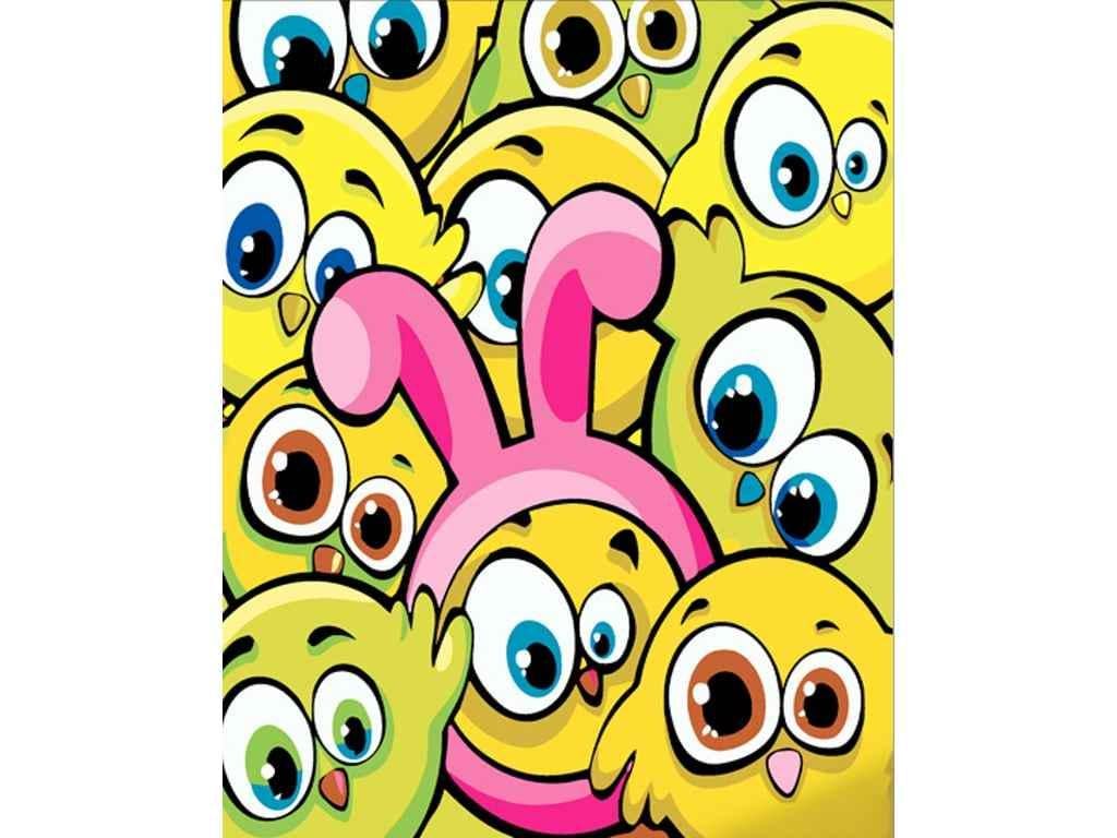 Картина по номерам Strateg Желтые малыши 30х30 см (ES114)