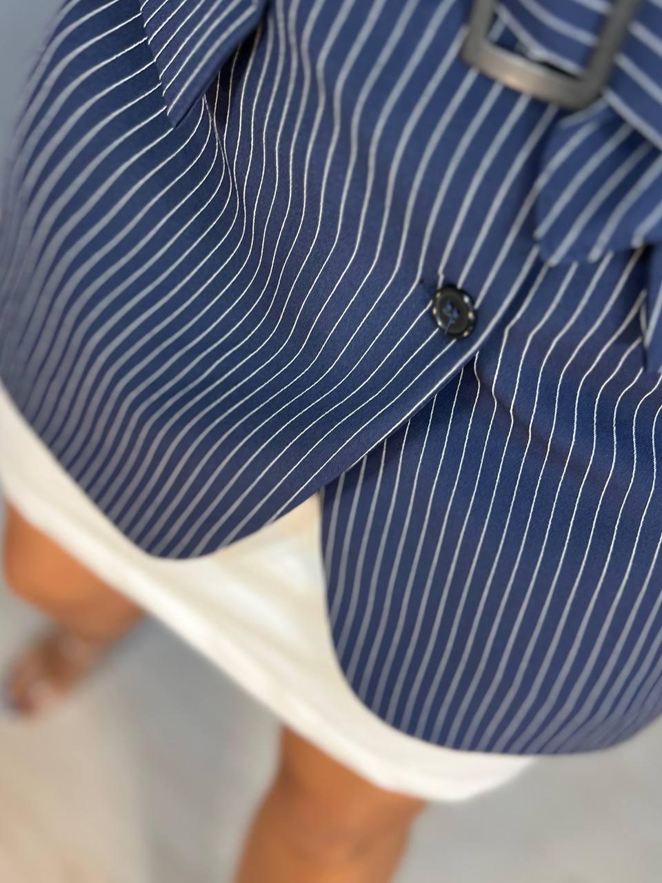 Платье женское KEYYMOD 34291 футляр футболка с пиджаком в полоску M Темно-синий (2436) - фото 9