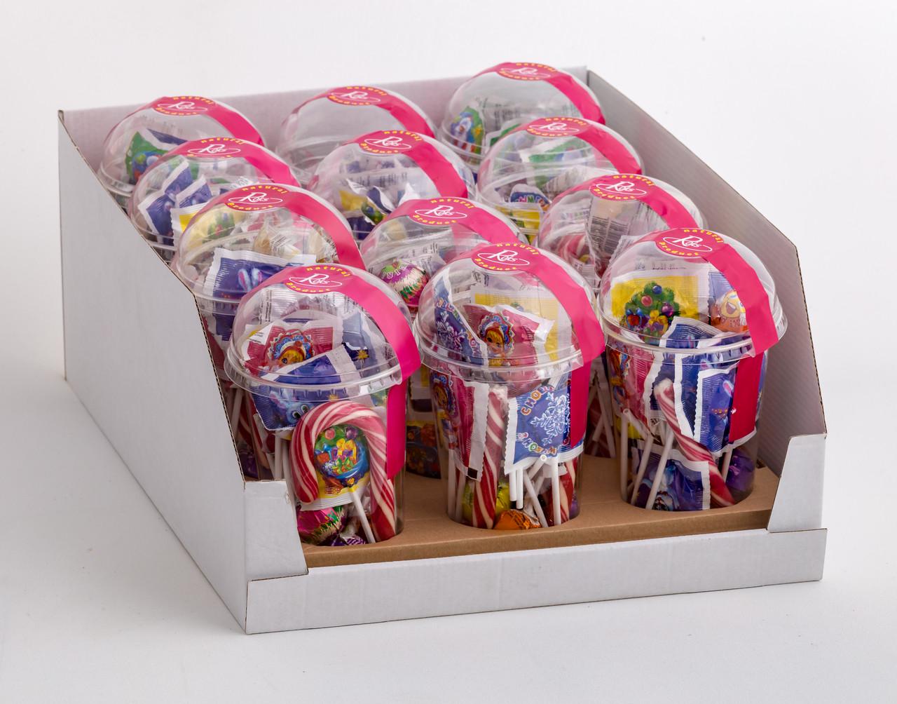 Льодяники на паличці ROKS новорічне асорті 212 м 12 шт. 2,54 кг (155)