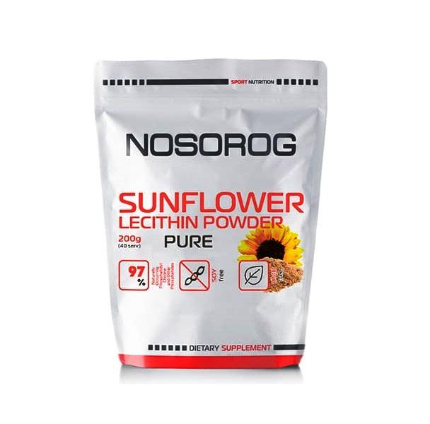 Лецитин для спорта Nosorog Nutrition Sunflower Lecithin Powder 200 g /40 servings/ Pure