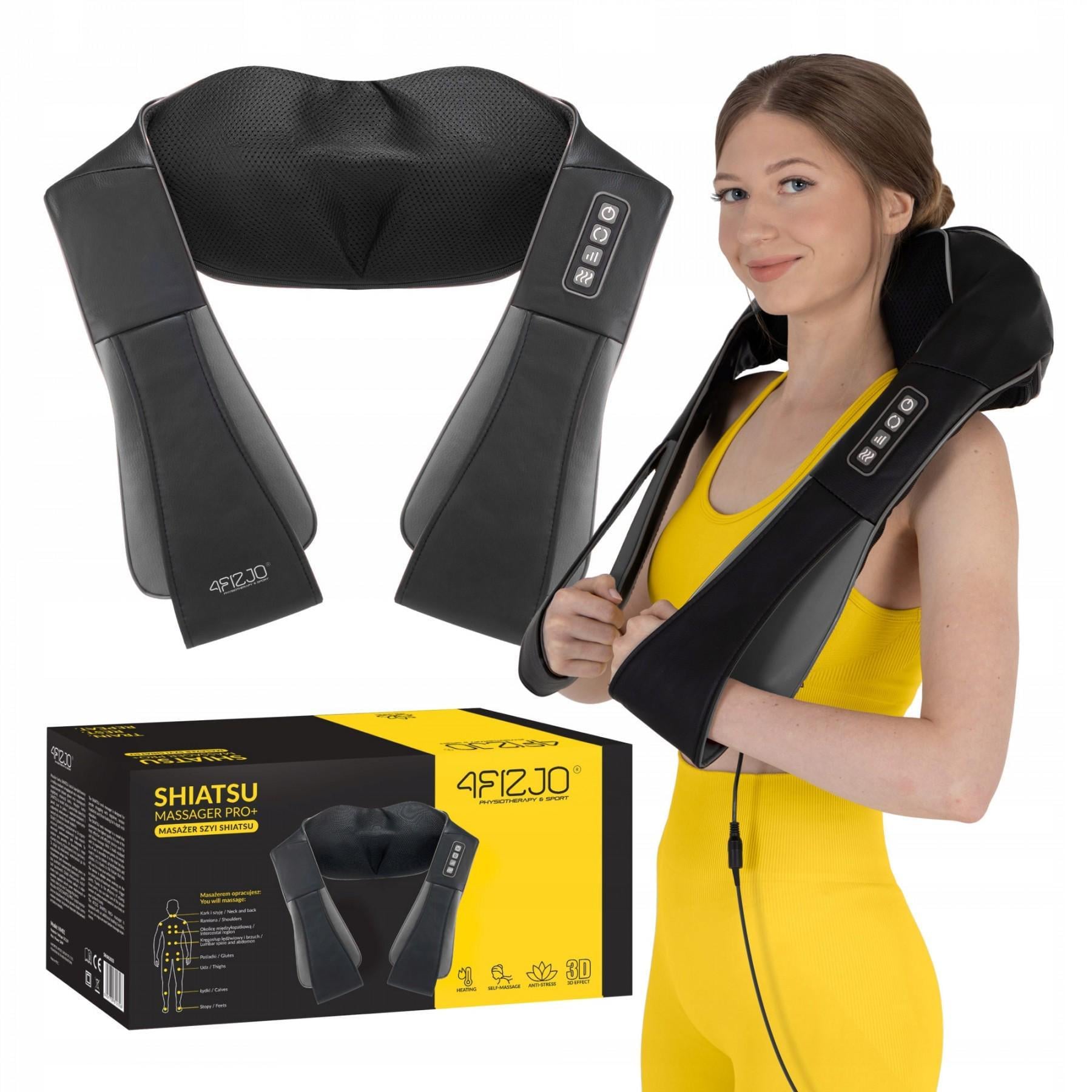 Массажер 4fizjo Shiatsu Pro+ для шеи и спины Black/Grey (4FJ0564)