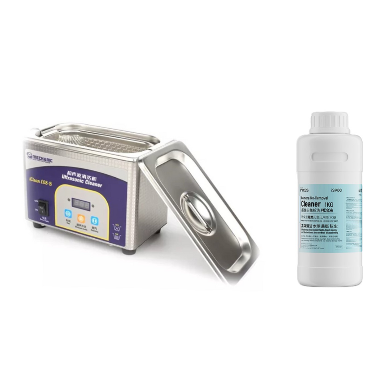 Ультразвуковая ванна Mechanic 800 мл и средство для очистки камеры телефона iFixes iS900 1 л (Dp163)