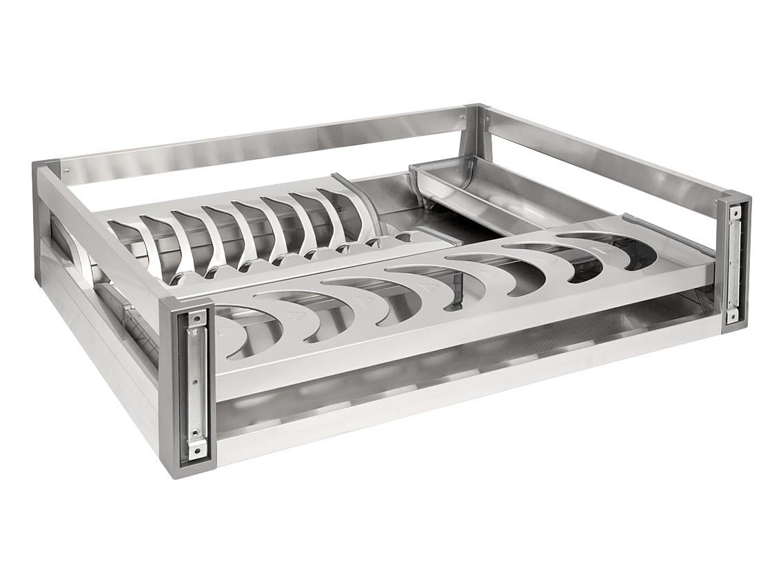 Сушка для посуды Virno Style 600 выдвижная с доводчиком нержавеющая сталь (21755)