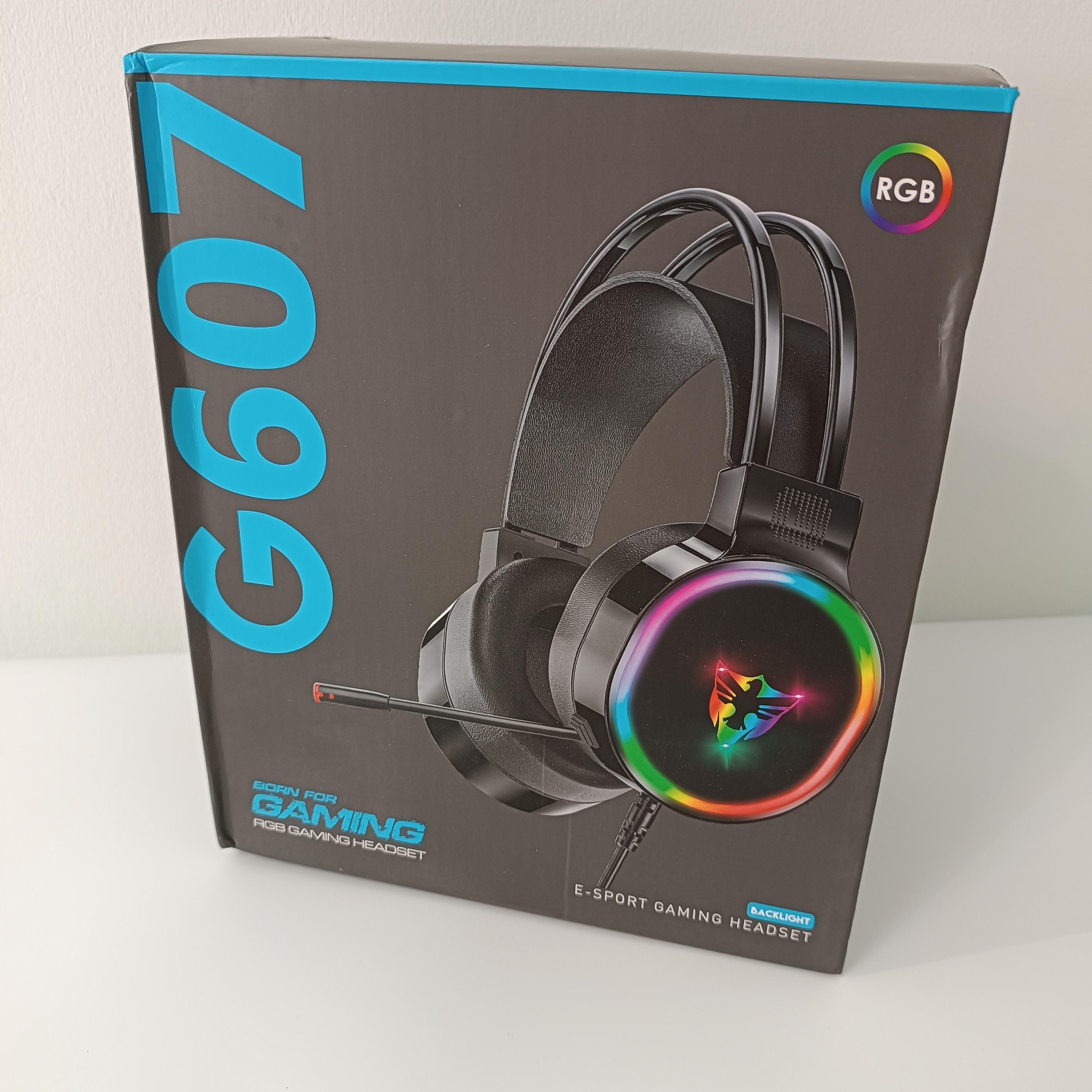 Наушники игровые G607 USB с микрофоном/регулировкой громкости и RGB подсветкой (00019) - фото 9