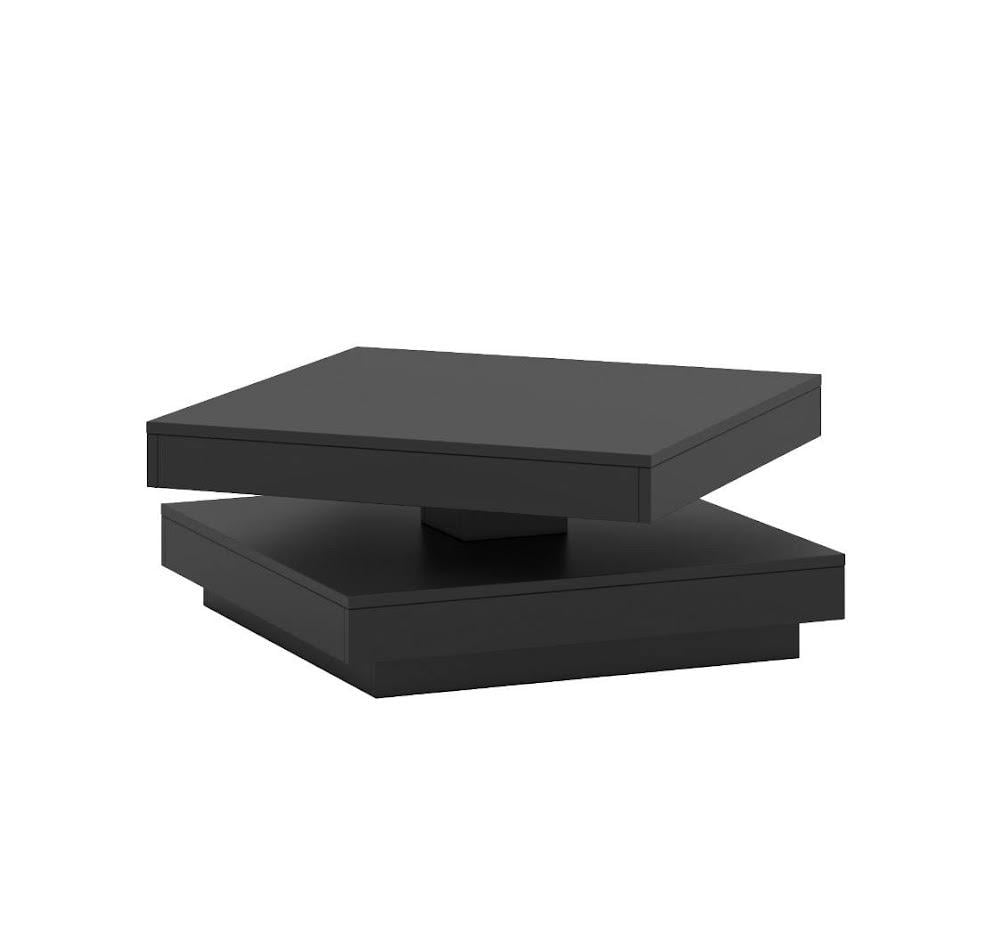 Стіл журнальний Blonski з поворотним механізмом 700x700x335 мм Чорний (43464) Стіл журнальний Blonski з поворотним механізмом 700x700x335 мм Чорний (43464)