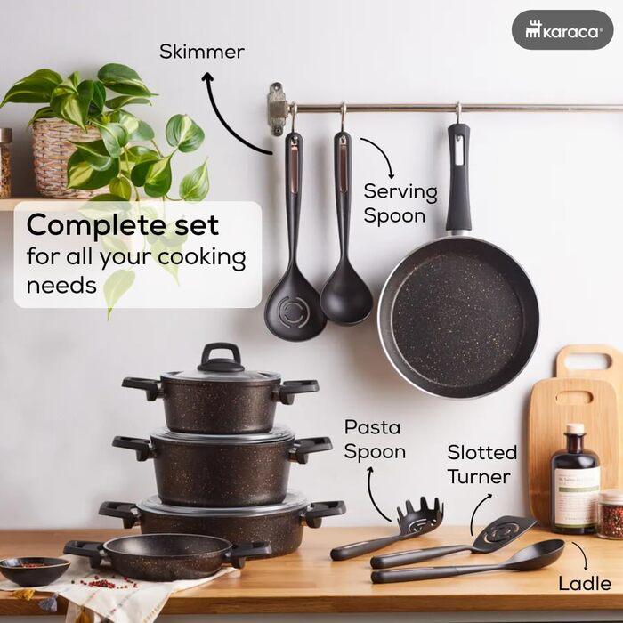 Набор посуды Karaca Biogranite BlackGold из 13 предметов (TJV1NXRB0B) - фото 7 Набор посуды Karaca Biogranite BlackGold из 13 предметов (TJV1NXRB0B) - фото 7