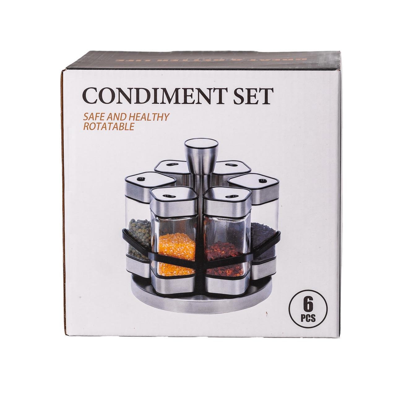 Набір для спецій на підставці 6 предмети по 120 мл - фото 4 Набір для спецій на підставці 6 предмети по 120 мл - фото 4