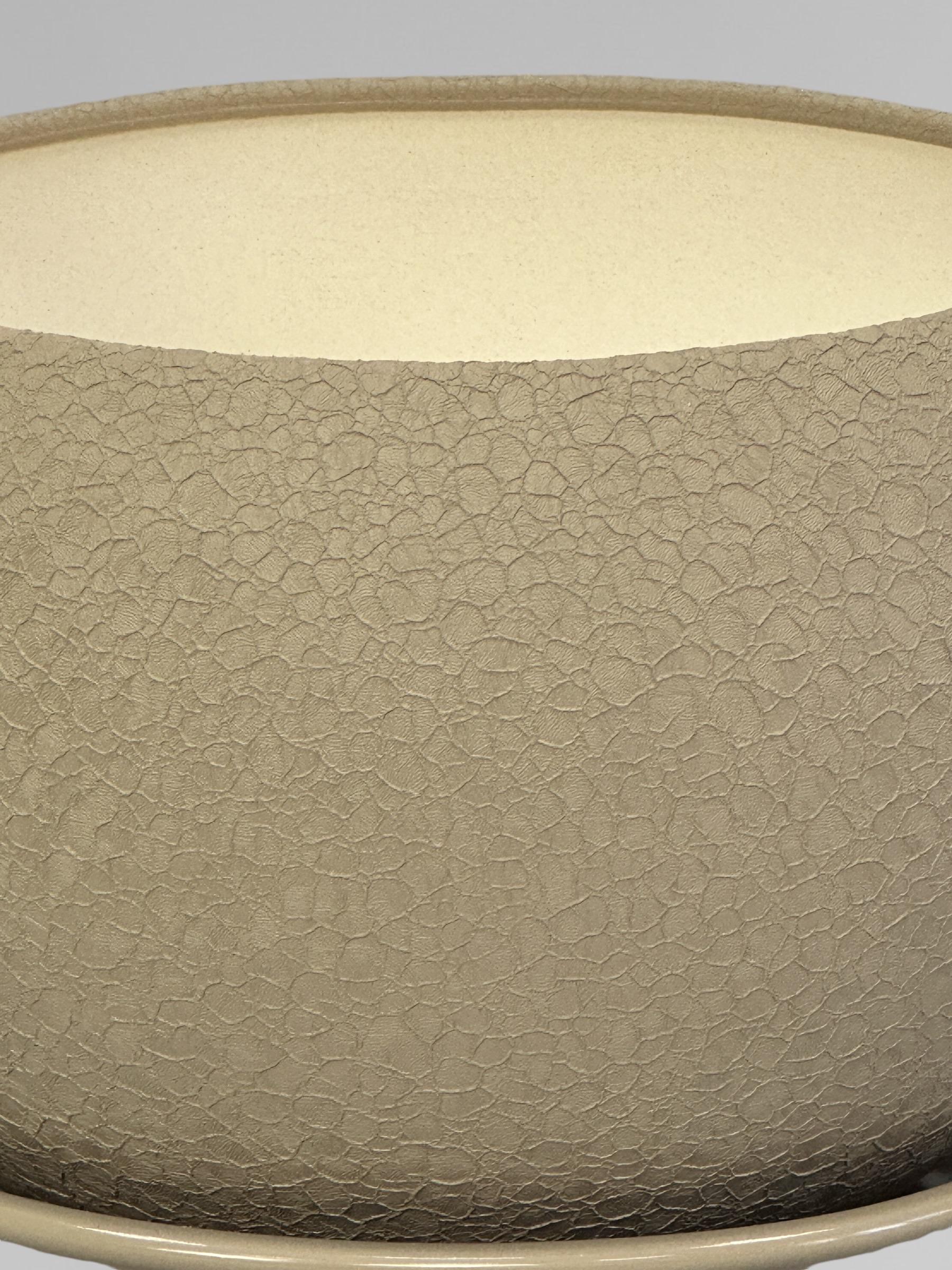 Горщик для квітів керамічний Куля шовк 1,4 л Капучино (Г01004) - фото 3 Горщик для квітів керамічний Куля шовк 1,4 л Капучино (Г01004) - фото 3