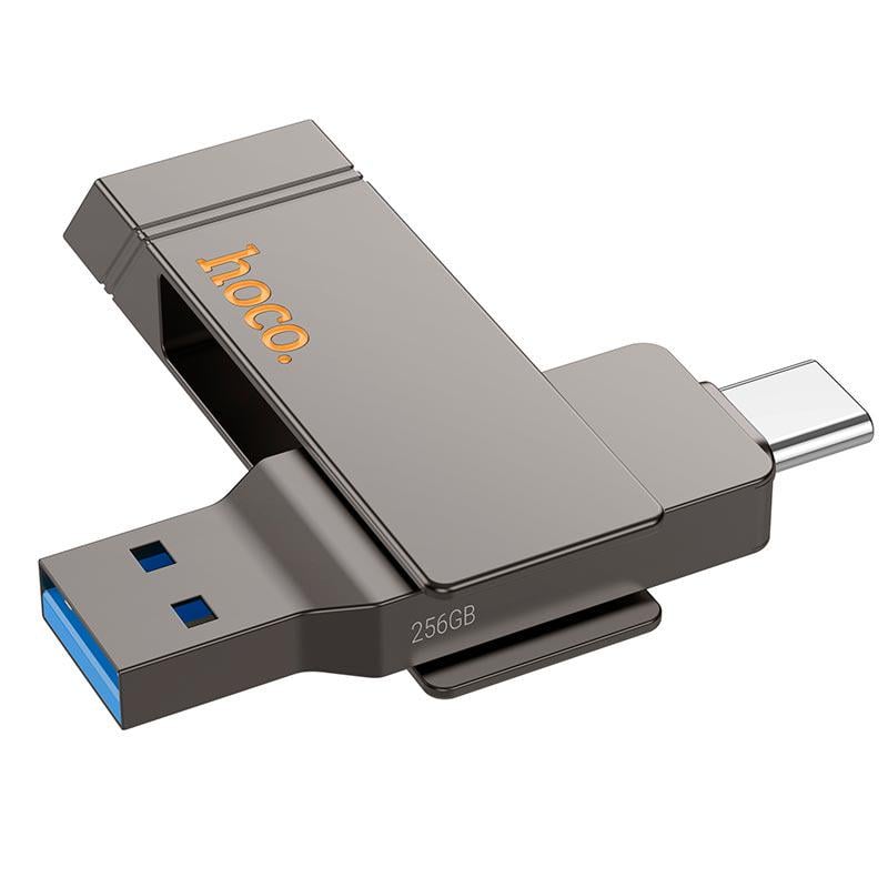 Флеш-пам'ять USB Hoco UD15 256 Гб USB-A/USB-C Grey (17546) - фото 1 Флеш-пам'ять USB Hoco UD15 256 Гб USB-A/USB-C Grey (17546) - фото 1