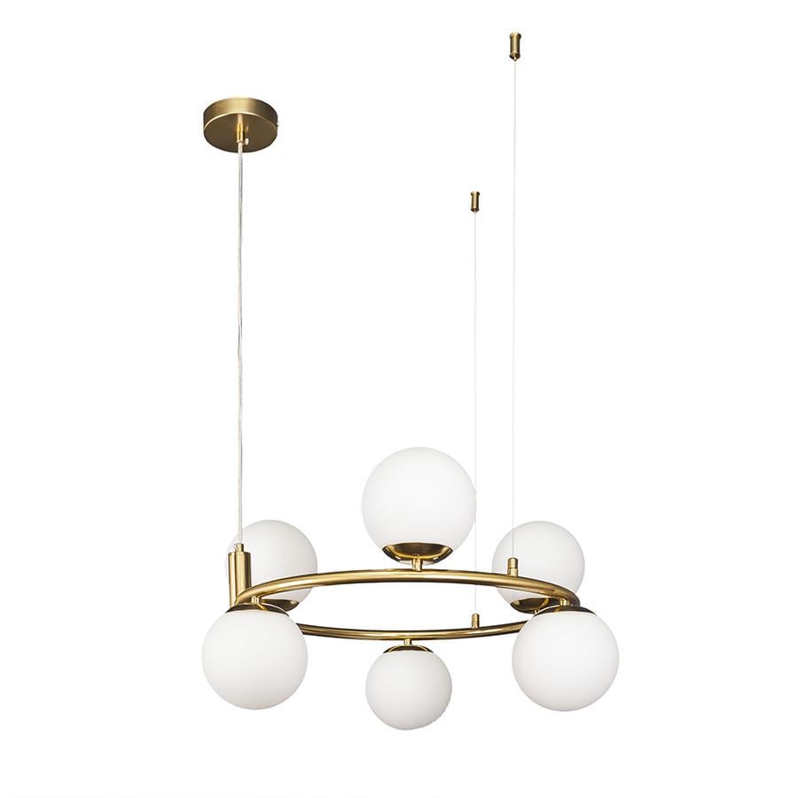 Люстра подвесная Levistella 7521011-6 BRZ+WH на шесть плафонов Брозновый/Белый (2577797617) - фото 1 Люстра подвесная Levistella 7521011-6 BRZ+WH на шесть плафонов Брозновый/Белый (2577797617) - фото 1