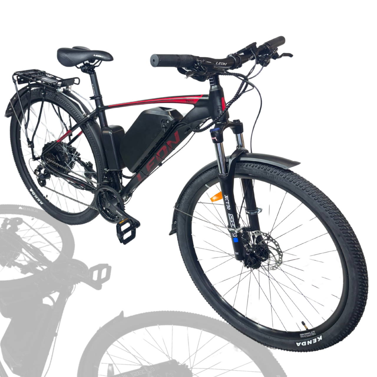 Велосипед с Е-комплектом багажником E-Titan AL 29" Leon TN-80 HDD 19" 500w 48v 15ah/до 55 км запас хода/дисплей LSD10/Pas-ассистент