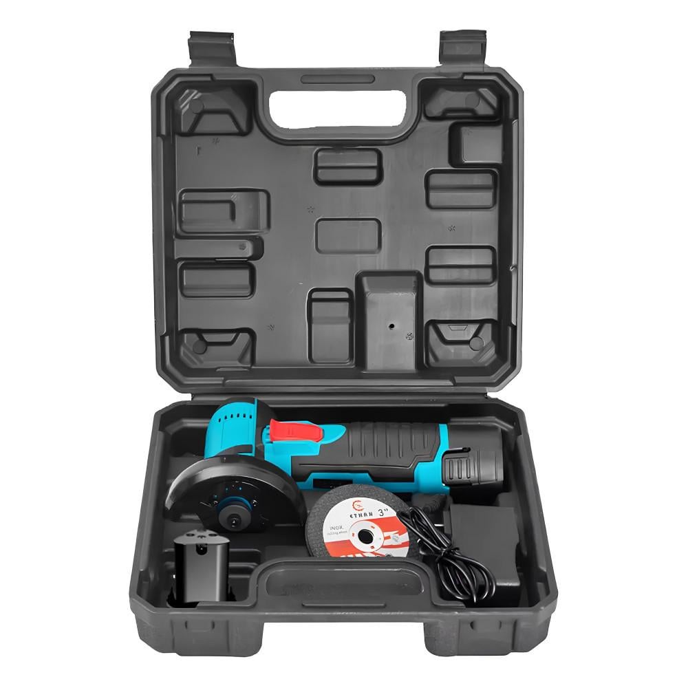 Болгарка-міні акумуляторна 12В W-153-7 з кейсом та двома акумуляторами (10011) - фото 3 Болгарка-міні акумуляторна 12В W-153-7 з кейсом та двома акумуляторами (10011) - фото 3