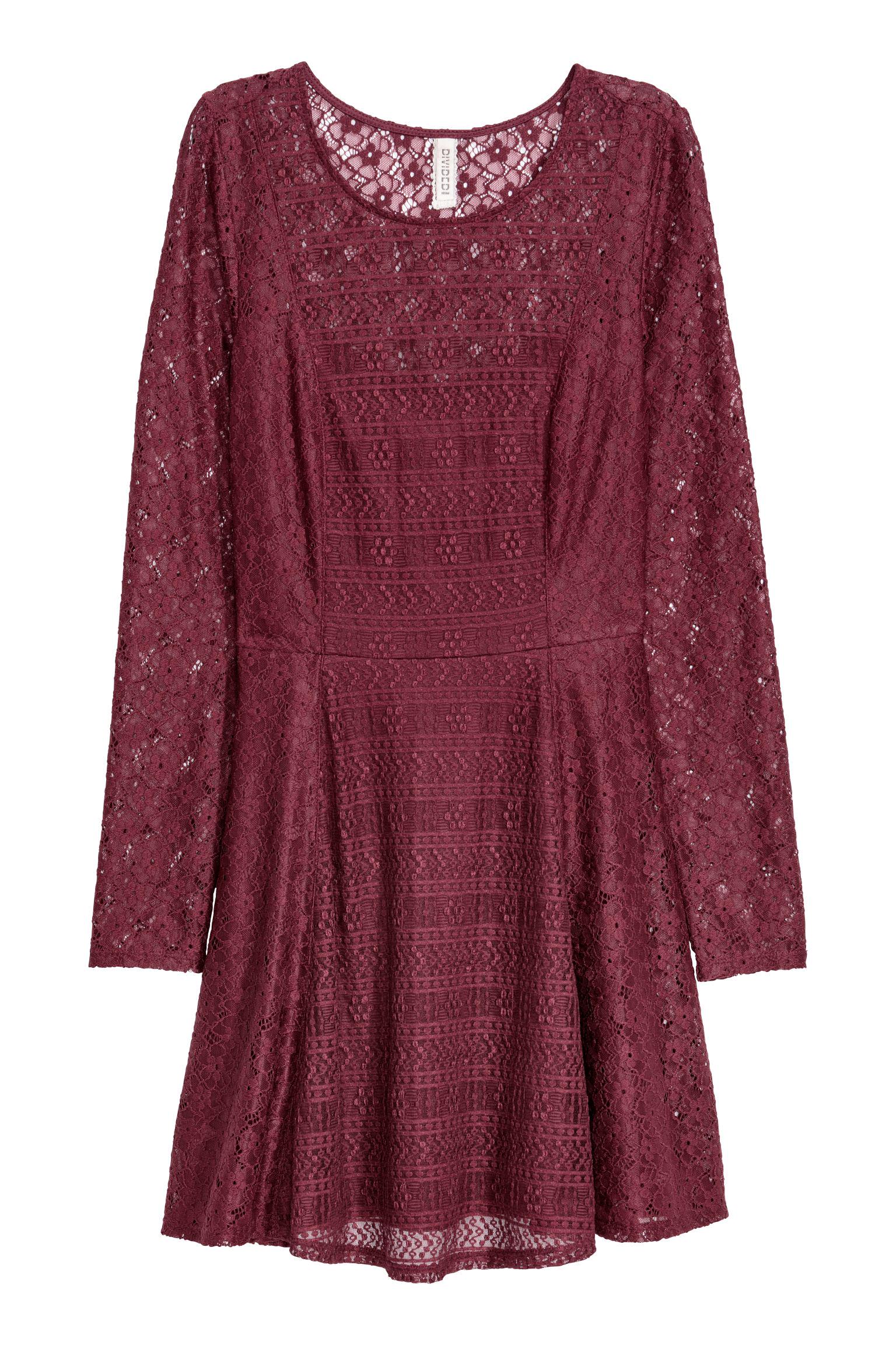 Платье кружевное р. 34 Бордовый (5800557log)