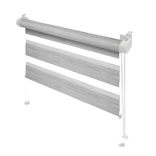 Рулонная штора BH 104 день-ночь 170х150 см Серый-шелковый