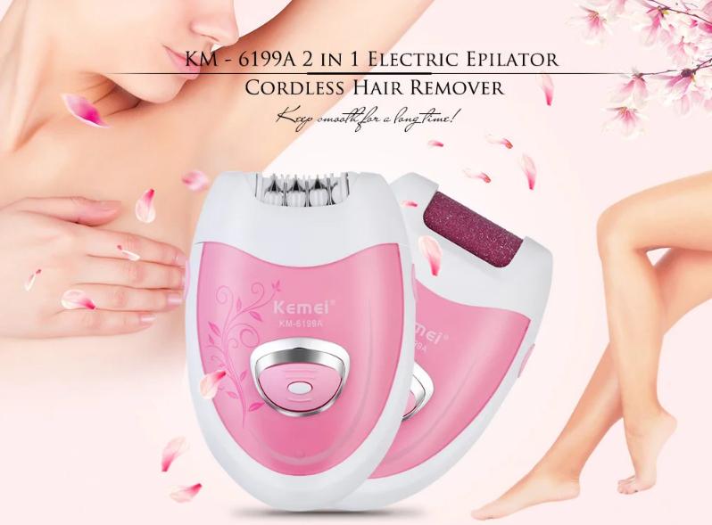 Эпилятор пемза Kemei Km-6199A 2в1 (6199) - фото 8 Эпилятор пемза Kemei Km-6199A 2в1 (6199) - фото 8