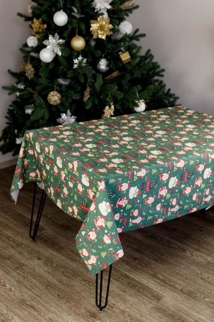 Скатертина Прованс Санта 120x140 см Зелений (35783) - фото 2 Скатертина Прованс Санта 120x140 см Зелений (35783) - фото 2
