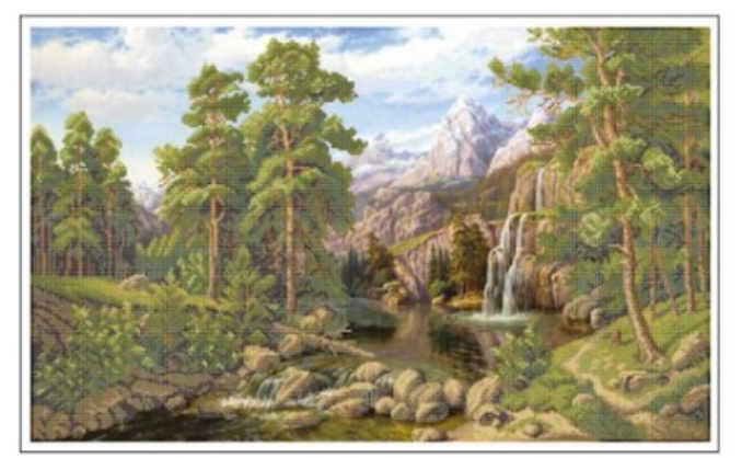 Набір для вишивки бісером Золота Підкова Гірський Водоспад ЗПП-017