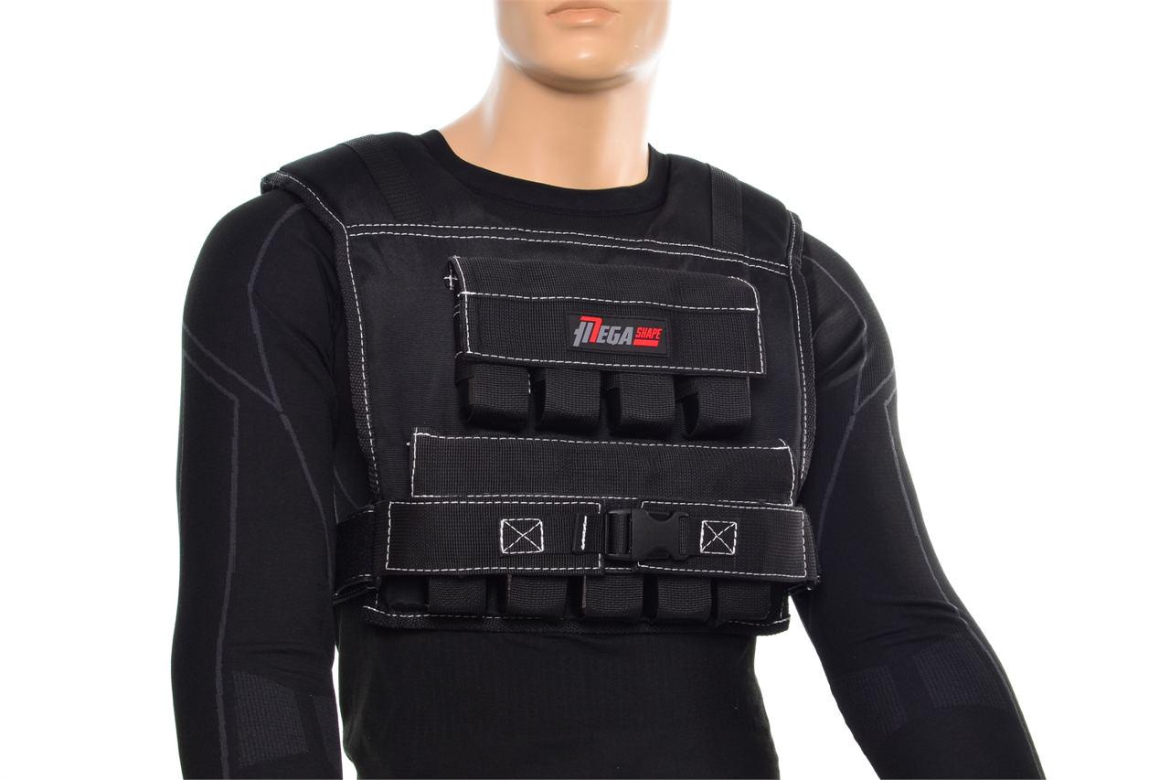 Жилет обважнювач для спорту MegaShape 20 кг Чорний (WV20-01) - фото 3 Жилет обважнювач для спорту MegaShape 20 кг Чорний (WV20-01) - фото 3