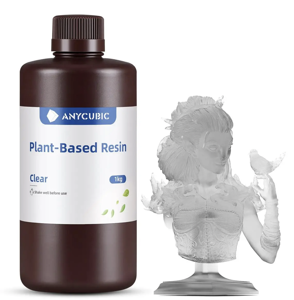 Фотополимерная смола Anycubic Plant-Based UV Resin на растительной основе Clear (SSWCL-108E)