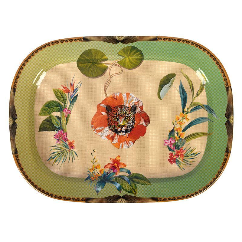 Поднос Palais Royal Ete Savage из меламина прямоугольной формы 51х38 см Зеленый (36992)