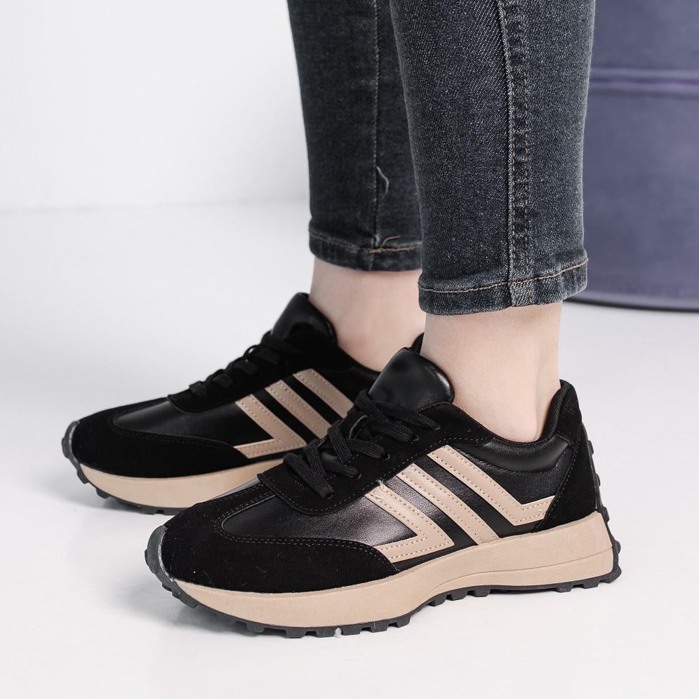 Кроссовки женские Fashion Shirley 3902 р. 38 24 см Черный (10424703)