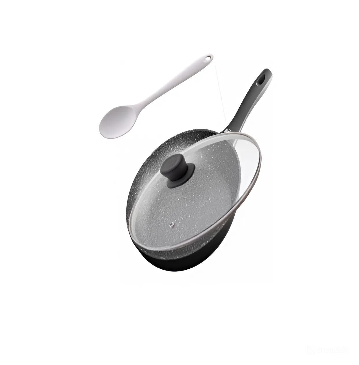 Пательня Krauff з антипригарним покриттям 20 см зі скляною кришкою та кухонною лопаткою (dcee8fc2)