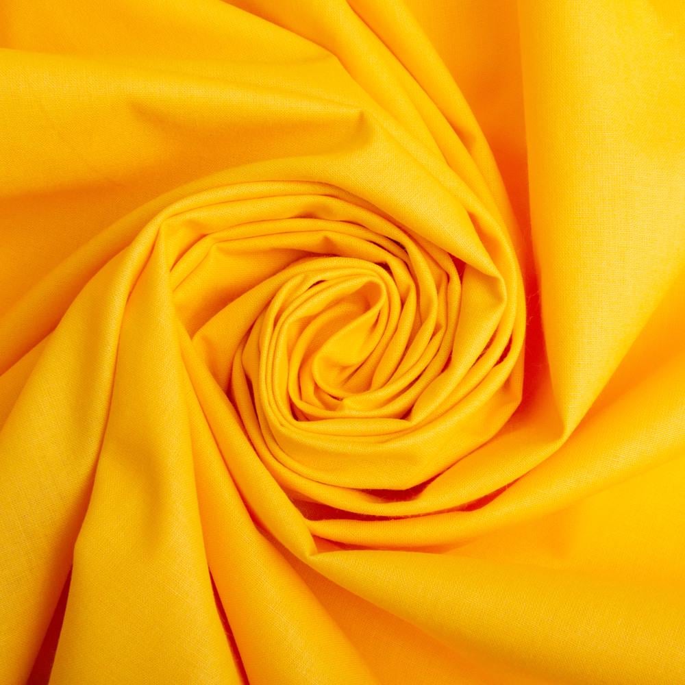 Ткань бязь ранфорс для постельного белья хлопок V-06 130 гр/м2 240 см Насыщенный желтый