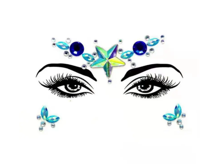 Наклейки для макіяжу на обличчя One size Різнокольоровий (9088/13) Наклейки для макіяжу на обличчя One size Різнокольоровий (9088/13)