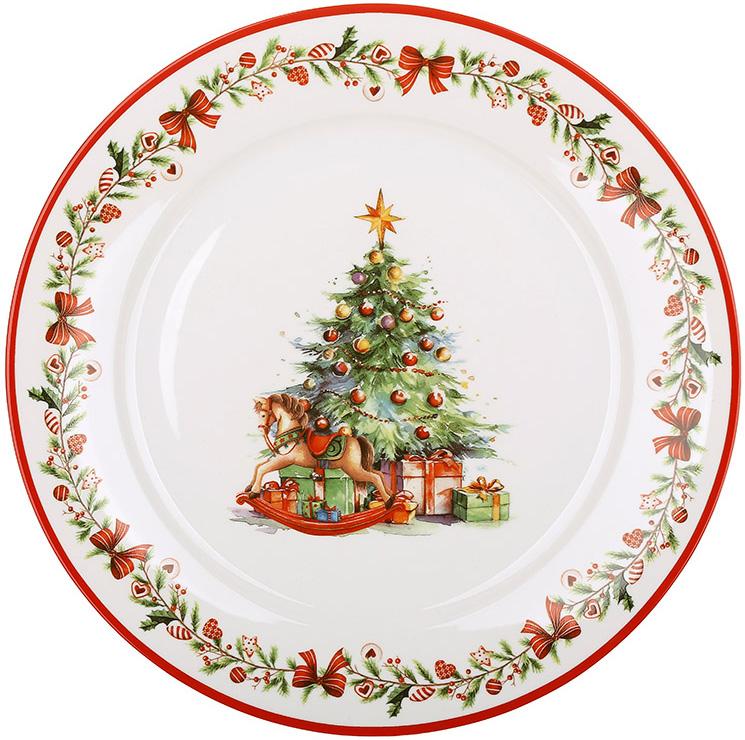 Тарілка порцелянова Різдвяна Ялинка 26,5 см