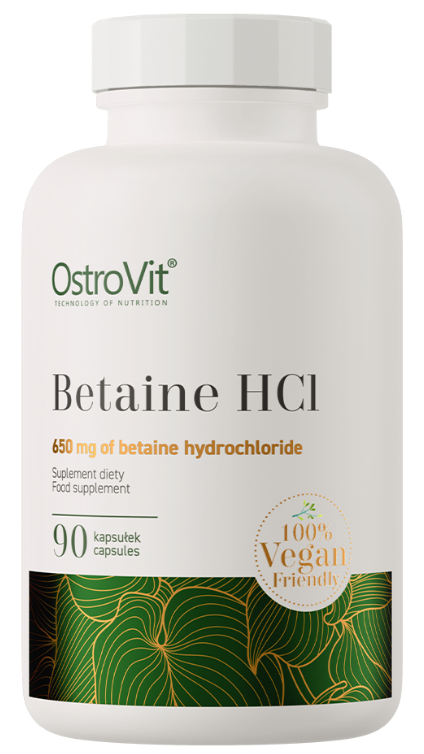 Комплекс Бетаїн гідрохлорид OstroVit Betaine HCL 650 мг 90 капсул