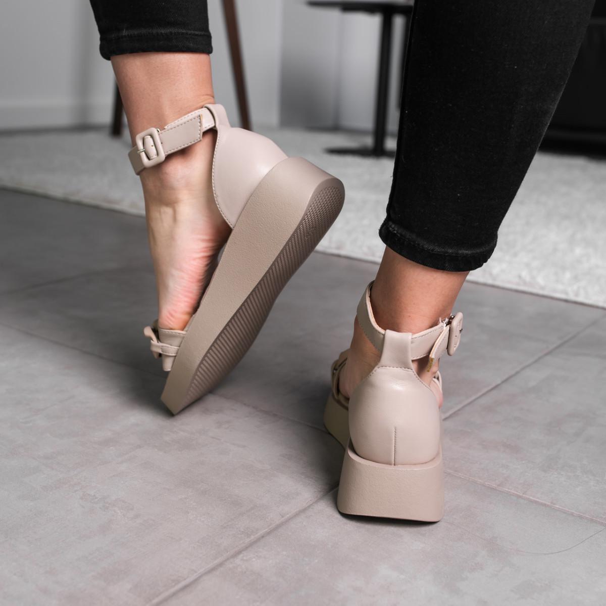 Босоножки женские Fashion р. 37 24 см Бежевый (3667) - фото 7