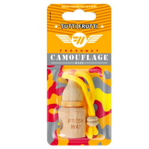 Освежитель воздуха Fresh Way Camouflage Wood Tutti fruti (00000051108)